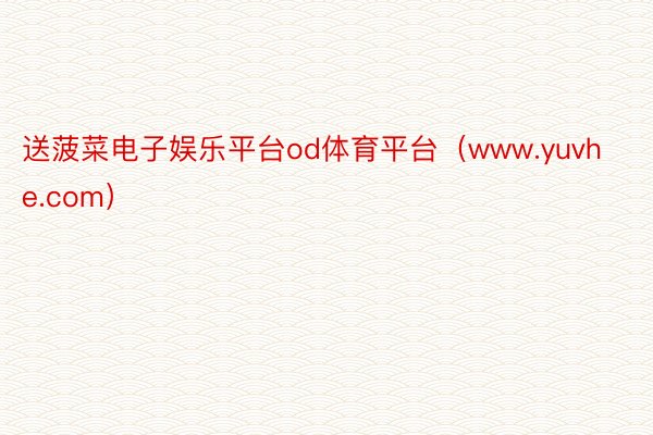 送菠菜电子娱乐平台od体育平台（www.yuvhe.com）